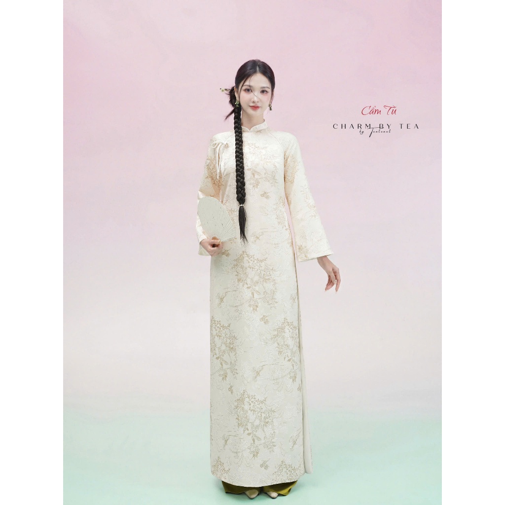 Charm By Tea - Áo Dài Thiết Kế Charm By Tea: CẨM TÚ SET (KÈM QUẦN) | BigBuy360 - bigbuy360.vn