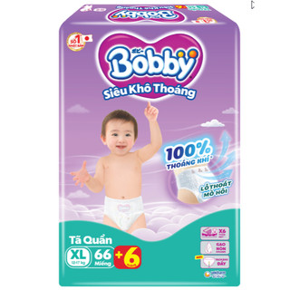 Bỉm /Tã quần Bopby M76,L70,Xl66,XXL56(cộng thêm miếng )Giao màu ngẫu nhiên