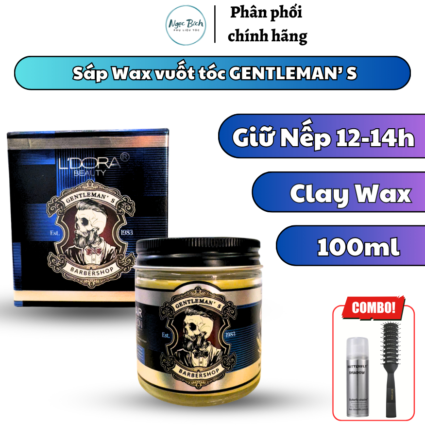 Sáp Wax vuốt tóc GENTLEMAN'S Clay Wax , Giúp giữ nếp tóc - 100ml.