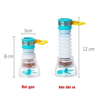 Combo 5 Đầu Vòi Lọc Nước Tăng Áp Xoay 360 Độ Có Thể Kéo Dài Lọc Gắn Vòi Nước Bồn Rửa Chén Bát