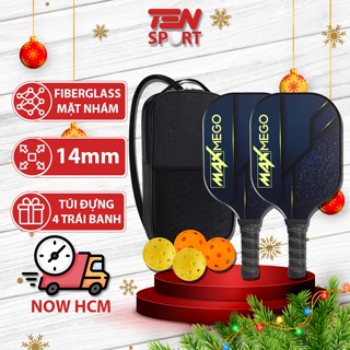 Set 2 vợt pickleball kèm túi đựng và 4 quả bóng Vợt pickleball mặt nhám đàn hồi tốt cho người mới