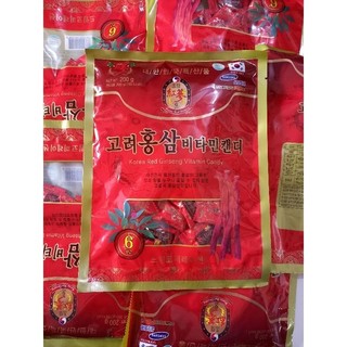 Kẹo Hồng Sâm Hàn Quốc túi 200g hàng chính hãng
