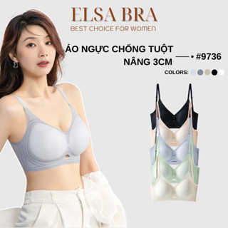 Áo Ngực Áo Lót Bra Su Có Đệm Mút Nâng Ngực Mút Dày 3cm Mịn Không Lộ Viền Không Gọng Hở Lưng Thoáng Mát ELSA 9736