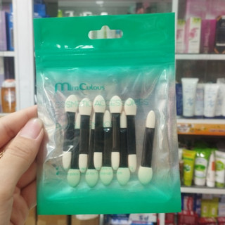 Cọ mút 2 đầu Mira Aroma Hàn Quốc (BỊCH 10 CÁI) ( màu xanh)