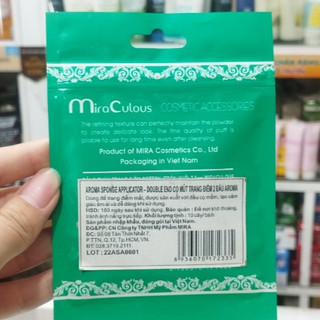 Cọ mút 2 đầu Mira Aroma Hàn Quốc (BỊCH 10 CÁI) ( màu xanh)
