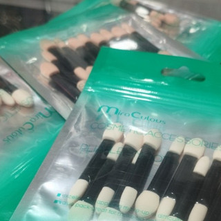 Cọ mút 2 đầu Mira Aroma Hàn Quốc (BỊCH 10 CÁI) ( màu xanh)