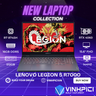Laptop Lenovo Legion 5 R7000 2024 (R7 8745H/ RTX 4060/ Ram 16GB/ SSD 512 GB/ 15,6" FHD 144Hz 100% sRGB)