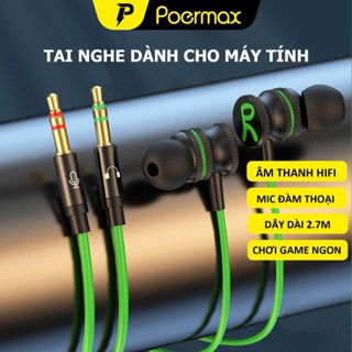 Tai nghe gaming PC có míc dây dài 2,7m- Poermax Y7