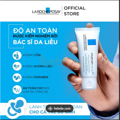Kem dưỡng B5 La Roche - Posay, kem phục hồi La Roche-Posay Cicaplast Baume B5+ giúp phục hồi da sau 