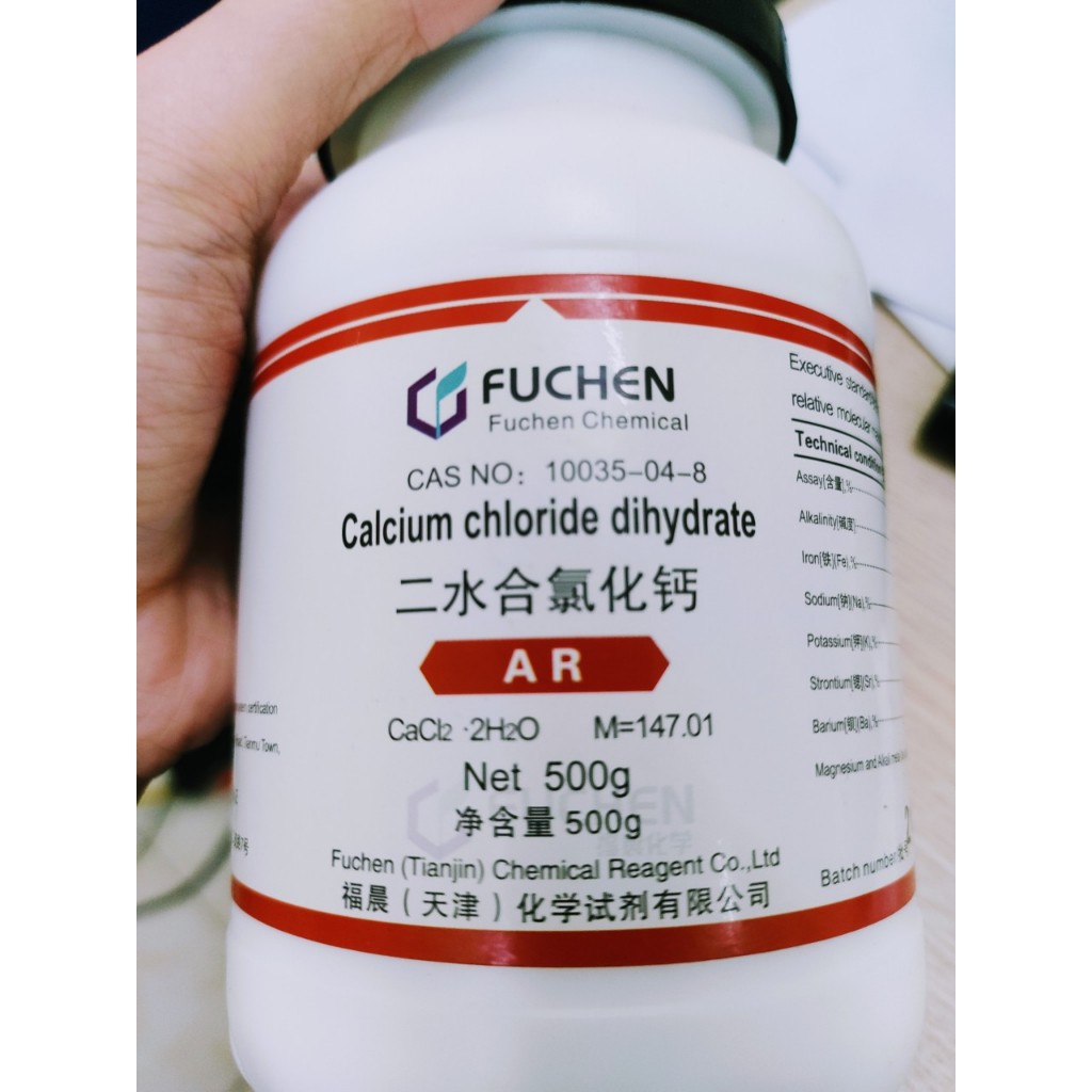 Calcium chloride dihydrate - CaCl2.2H2O CAS 10035-04-8 FUCHEN 500G