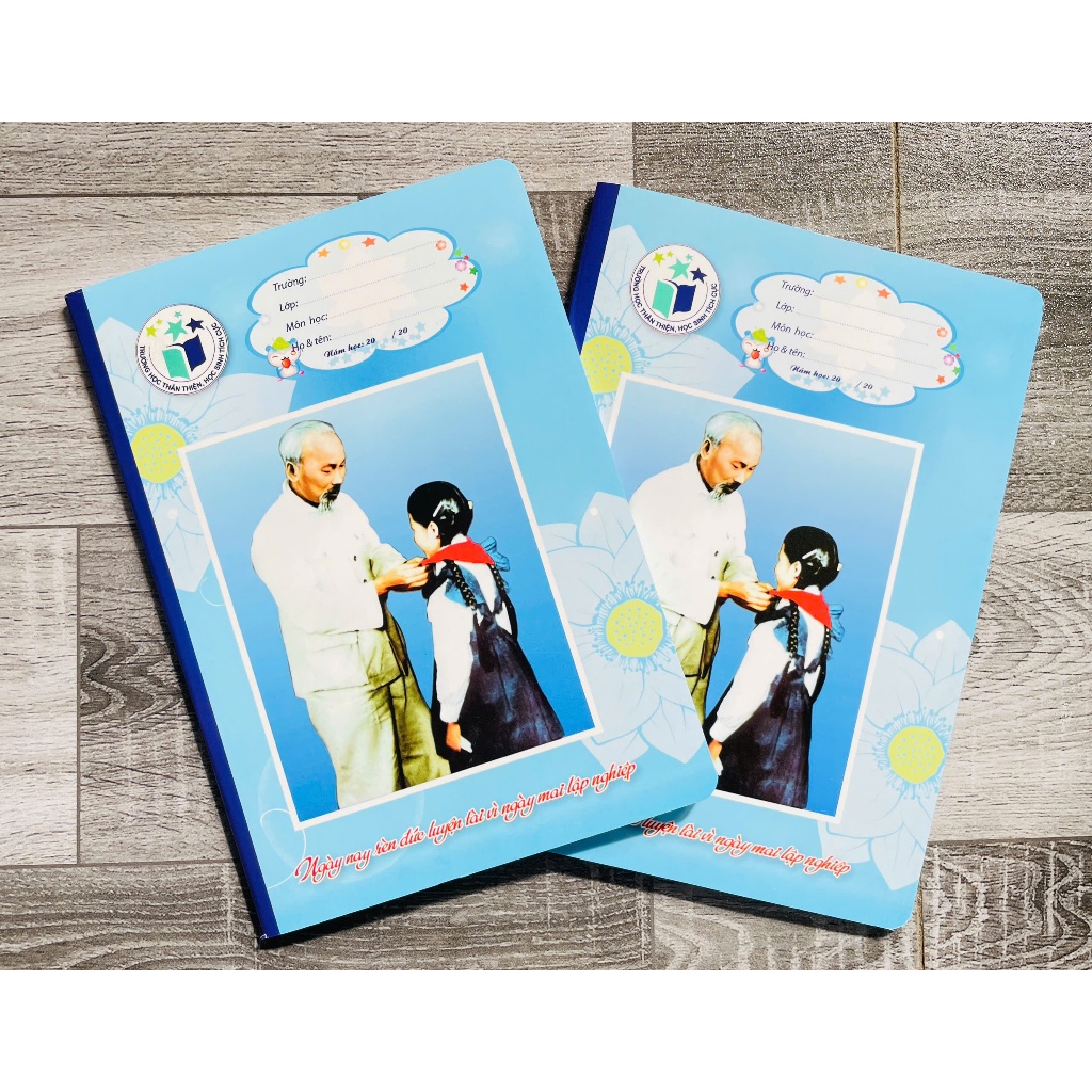 Vở 4/5 ô ly 80 trang Bìa Bác Hồ, giấy dày 80gsm, Futurebook 96 trang, vở ghi chép học sinh