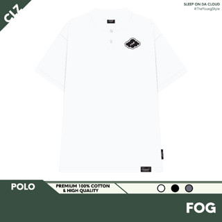 Áo polo tay lỡ nam nữ cotton cao cấp thun phông có cổ CLOUDZY local brand chính hãng unisex đen trắng oversize POLO FOG