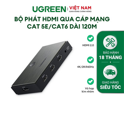 Bộ gộp 3 in 1 HDMI 2.0 3 cổng HDMI kết nối 4K HD, hỗ trợ 3D UGREEN CM18850709 | Bảo hành 18 Tháng 1 đổi 1 50709 50709US