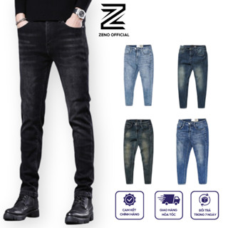 Quần Jean nam skinny màu xanh đen wash , Quần bò co giãn 4 chiều slimfit chất vải bò CAO CẤP