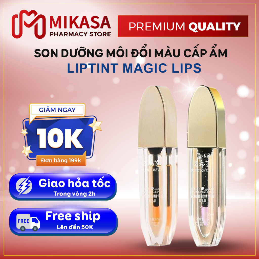 Son Dưỡng Đổi Màu LIPTINT MAGIC LIPS - Son LIPTINT  Dưỡng Ẩm Và Cấp Ẩm Giúp Đôi Môi Quyến Rũ, Mờ Thâm, Sáng Bóng Cả