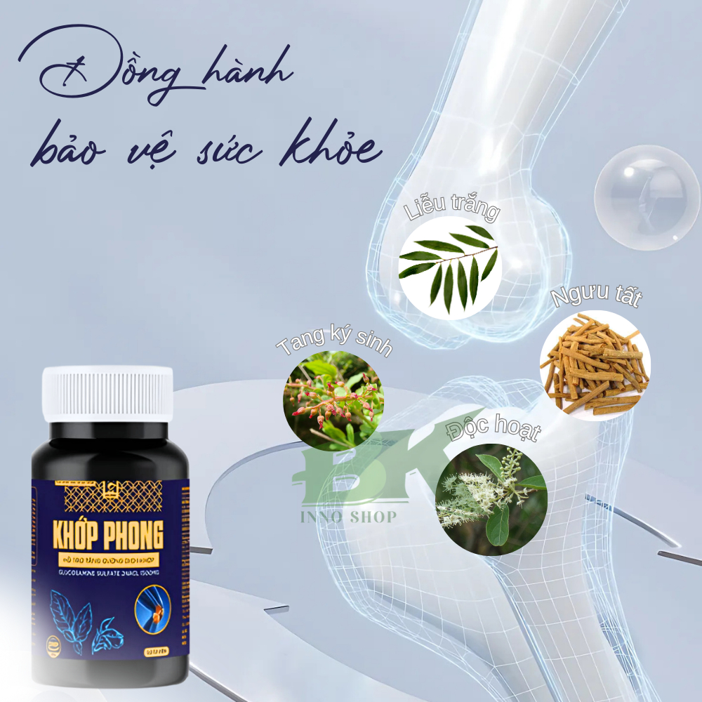 Viên Uống Xương Khớp Khớp Phong - Hỗ Trợ Giảm Đau, Tăng Cường Độ Dẻo Dai, Bảo Vệ và Nuôi Dưỡng Xương Khớp Khỏe Mạnh | BK