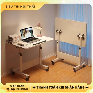Bàn Học Tập Xếp Gọn Tiện Lợi Có Bánh Xe Di Chuyển Có Thể Gấp Lại Bàn Làm Việc Nâng Hạ Chiều Cao