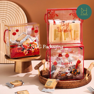  Túi Nhựa Đựng Bánh Kẹo Tết Bánh Quy Cookies Bánh Dứa Kẹo Nougat Có Quai Xách 