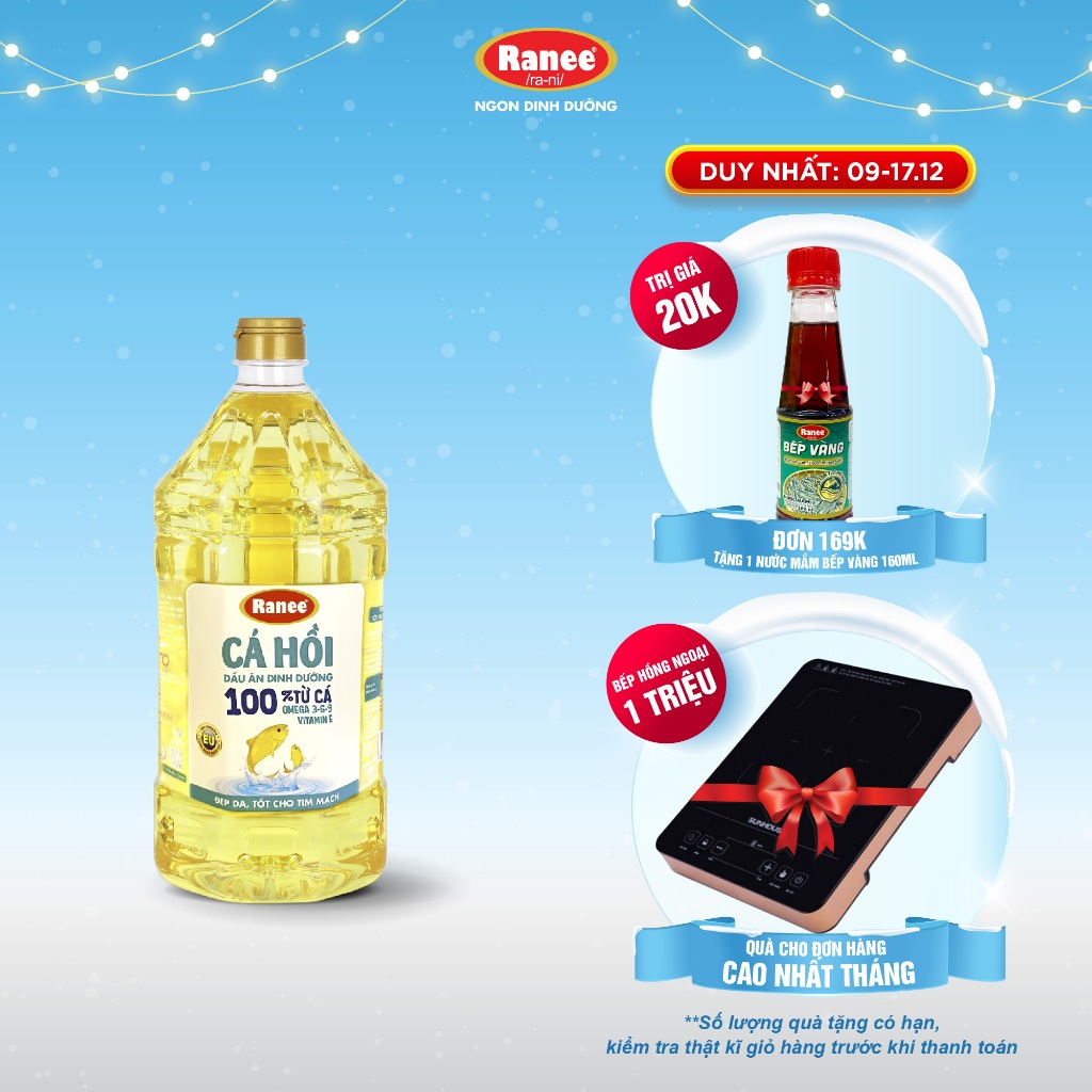 Dầu ăn dinh dưỡng Ranee CÁ HỒI 2L