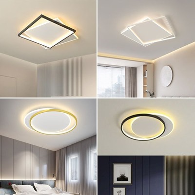 Đèn ốp trần MONSKY LEDU 3 màu ánh sáng tiết kiệm năng lượng viền đen, trắng, vàng (004)