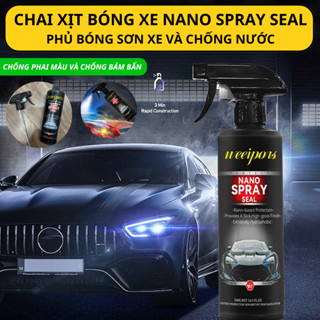 Chai xịt bóng xe NANO SPRAY SEAL phủ bóng sơn xe ô tô, xe máy tạo hiệu ứng lá sen chống bám nước