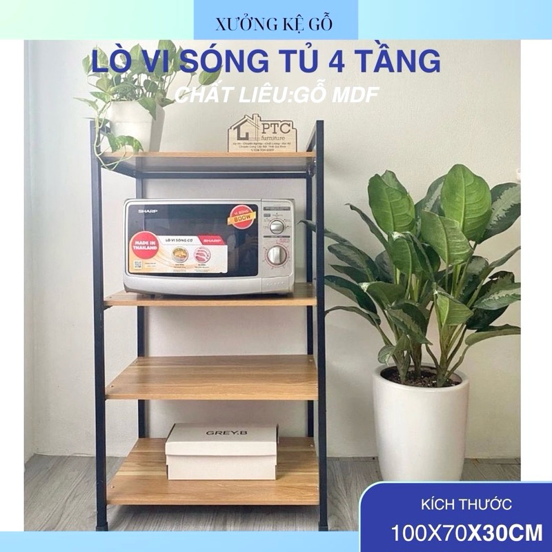 Kệ lò vi sóng 4 tầng,kệ bếp,Tủ bếp,Kệ bếp để lò nướng.kệ đa năng nhà bếp,kệ để lò vi sóng khung sắt