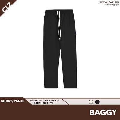Quần baggy nam nữ unisex vải kaki  QD TRƠN CLOUDZY ống suông cạp chun công sở đi học ulzzang