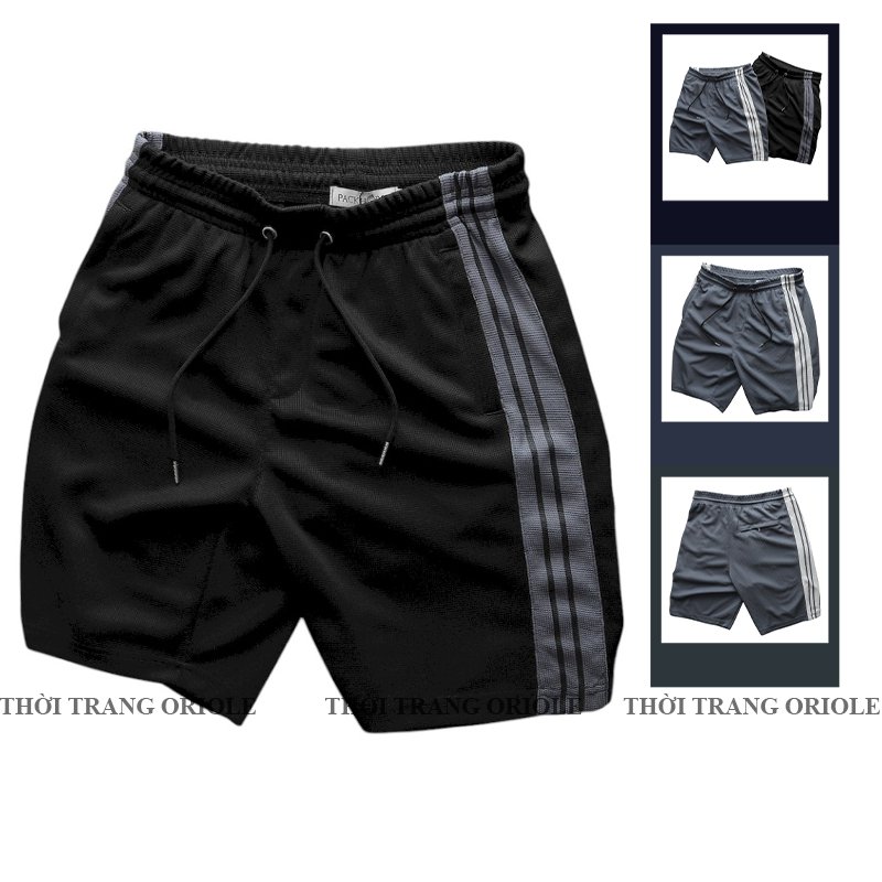 Quần Thun Nam Oriole - Quần Short Nam Pack Horse Viền Sọc Thể Thao (Có size 36)