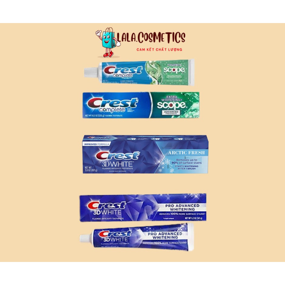Kem đánh răng Crest 3D White Advanced Whitening