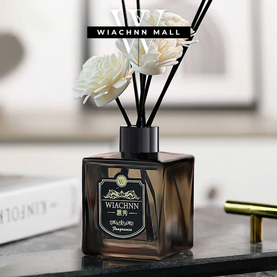 Tinh Dầu Thơm Phòng Que Gỗ Khuếch Tán Wiachnn 50ml Bản Màu Xám - WC50