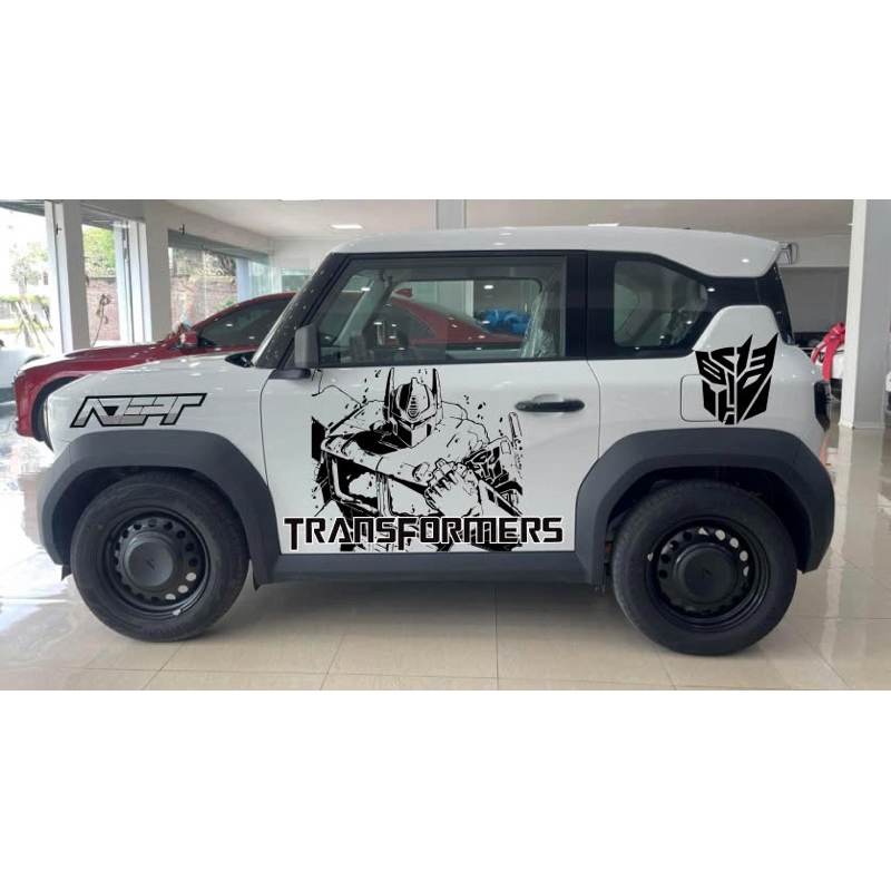 Tem 2 bên Sườn Xe Ô tô VF3, Team Decal Oto-Tem 2 bên sườn Cực Chất, Hàng 3 Lớp Chất Lượng Cao,mẫu tr