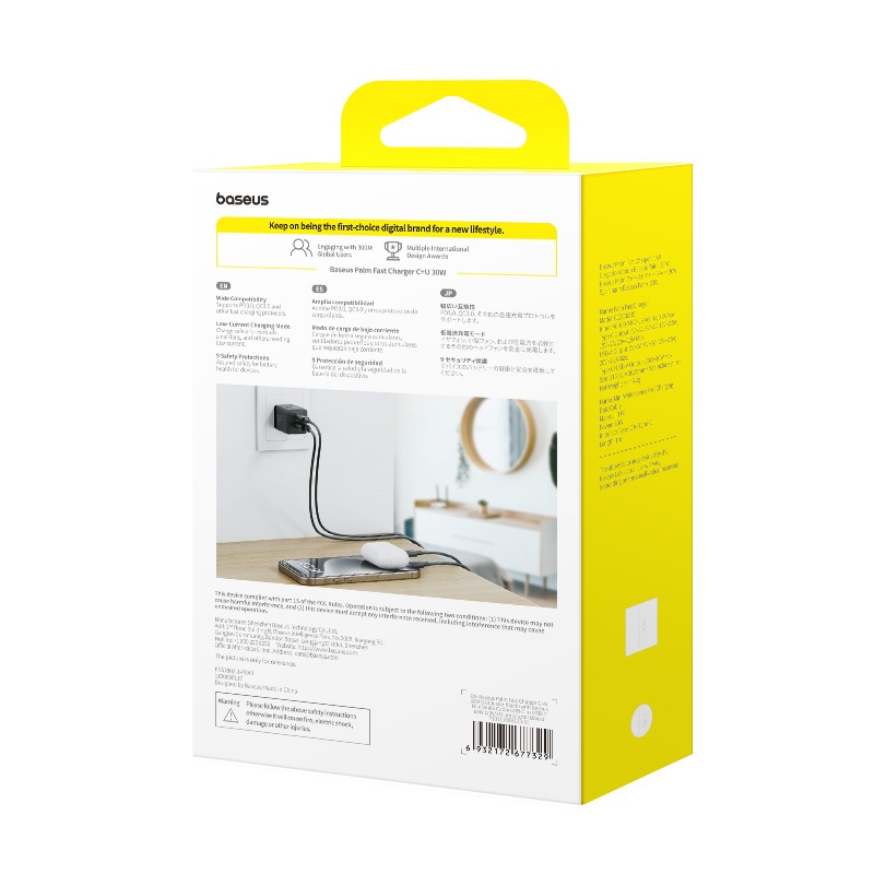 Củ Sạc Nhanh U+C PD 30w 20w Baseus Palm Nhỏ Gọn Chống Quá Dòng Quá Tải Nhiệt  IP Pad | BigBuy360 - bigbuy360.vn