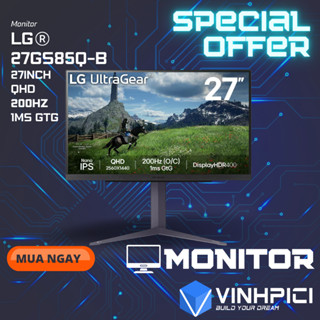 Màn hình LG 27GS85Q-B (27inch/2K/Nano IPS/200Hz/1ms)