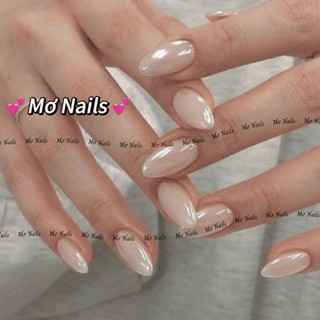   Tặng hộp,keo  Nail Box Thiết Kế Trơn Tráng Gương Ngọc Trai Trong Suốt M115 