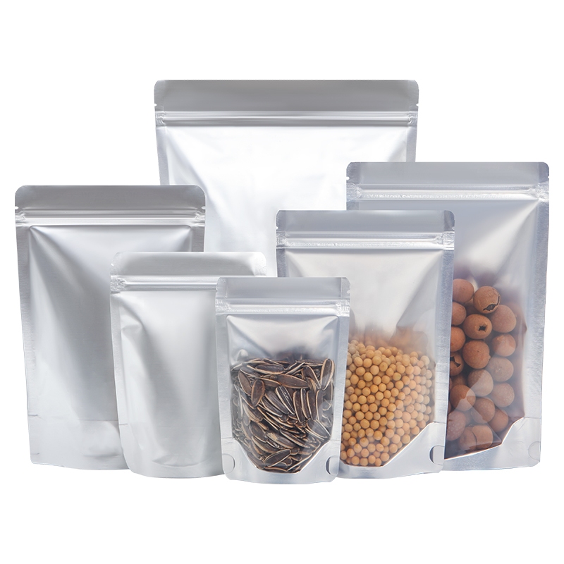 500g/1kg TÚI ZIPPER ĐÁY ĐỨNG 1 MẶT BẠC 1 MẶT TRONG