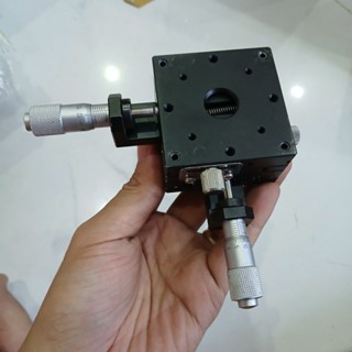 bộ trượt 2 trục xy ray con lăn panme tinh chỉnh 40x40 50x50 60x60 mm du xích 0.01mm có khóa vị trí