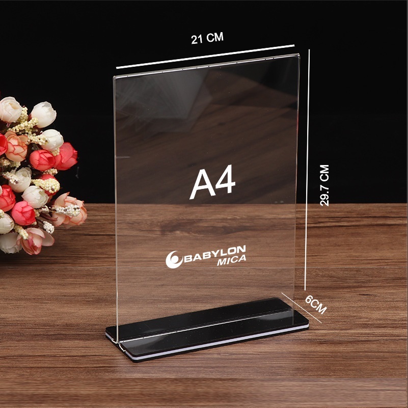 Menu Mica Để Bàn A4 A5 A6 Kệ Mica, Bảng Mica