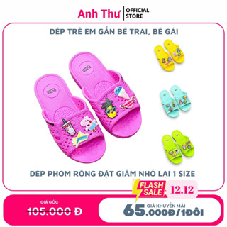 Dép tổ ong trẻ em bé trai bé gái gắn stickers chất Eva xịn siu nhẹ mang êm size 27 đến 34 màu Lá, Vàng, Hồng, Xanh Ngọc