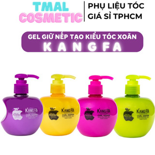 Gel giữ nếp tóc xoăn mềm KangFA 260ml Wax hương táo tạo kiểu tóc uốn sóng dưỡng ẩm phục hồi tóc khô xơ