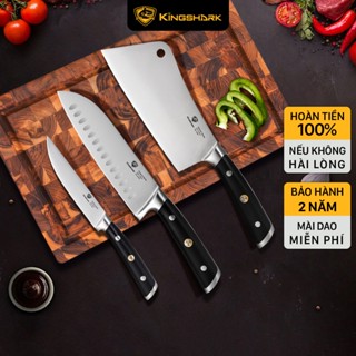 Bộ dao 3 món làm bếp cao cấp, thép không gỉ sắc bén tiện dụng- Kingshark Premium Series CB31