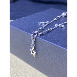 Lắc Chân Mini Safety Pins Dây Trơn Bầu Trời Sao - Vòng Chân Chuông Charm Ngôi Sao