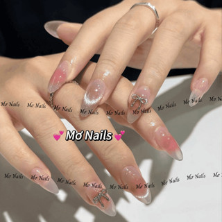(Tặng hộp,keo) Nail Box Thiết Kế Mắt Mèo Kim Cương Charm Nơ Cổ Hot Hit Hàn Quốc M144