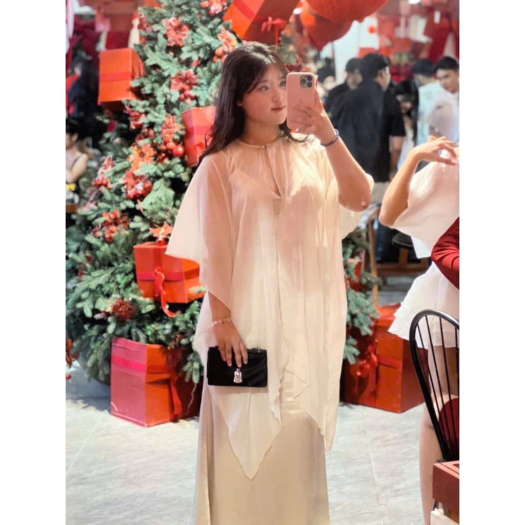 Đầm Lụa Bigsize Nista Có Mút Dáng Đuôi Cá Kèm Áo Choàng Tơ Sang Trọng Bigsize Từ 55 Đến 90 Ký PhTh03 | BigBuy360 - bigbuy360.vn
