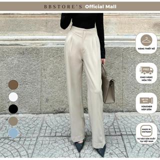  BBSTORE’S Quần Suông Công Sở Xếp Ly Đắp Vạt Lưng Cá Tính - Q3956H 
