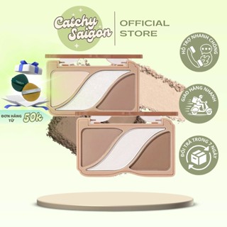   HOLD LIVE  Bảng Phấn Tạo Khối HOLD LIVE 3 Ô Vỏ Nơ Kèm Bắt Sáng Tạo Khối Tự Nhiên 8.2g  HL754  