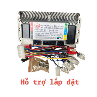 combo ic đúc 1200w 48-72v sóng sin chuẩn dòng xả 40A tặng ốc+dây