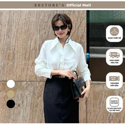  BBSTORE'S Áo Sơ Mi Tay Dài Form Rộng Hiện Đại Và Cá Tính - A3665 