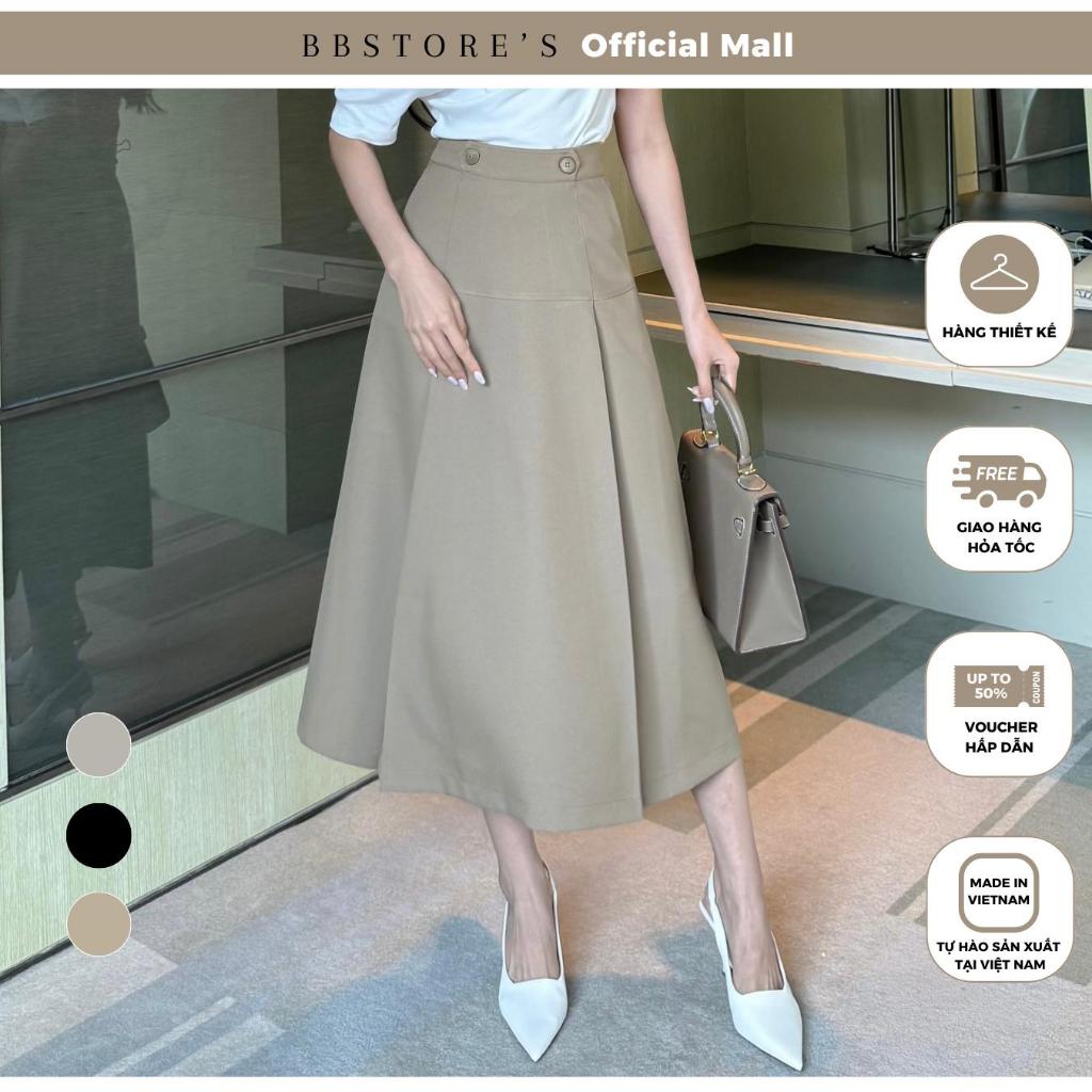 BBSTORE’S Chân Váy Dài Công Sở Xòe Viền Thanh Lịch - V3544
