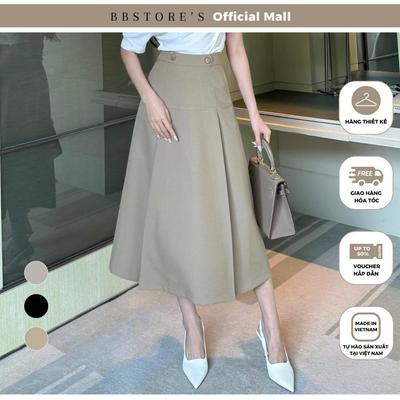  BBSTORE’S Chân Váy Dài Công Sở Xòe Viền Thanh Lịch - V3544 