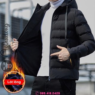 Áo khoác phao nam nữ có mũ siêu dày, siêu ấm, có lót lông nhung giữ nhiệt tốt, mặc đại hàn (ATD-331)